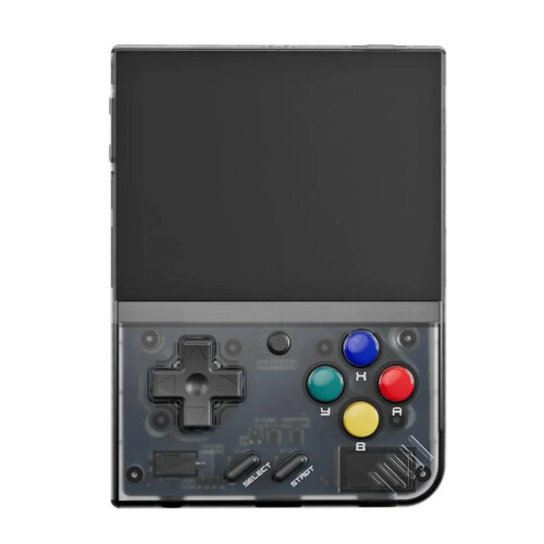 (Crystal Black) Miyoo Mini Plus Retro Portable Handheld Game Console 3.5-inch IPS Screen