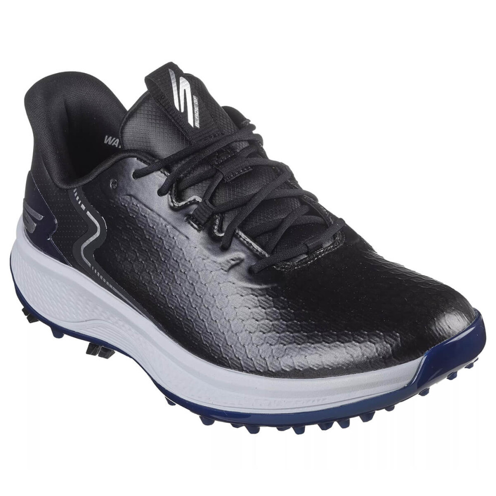 (UK 9.5, Black) Skechers Mens 2024 Go Golf Blade GL Slip Ins Waterproof Lightweight Golf Shoes