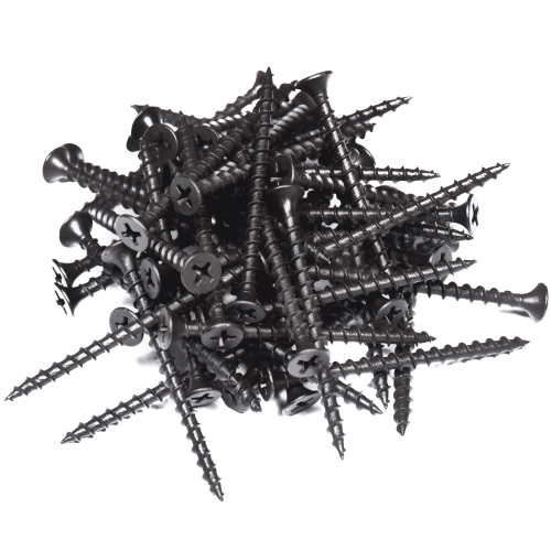 Drywall Plasterboard Screws Coarse Thread Black Phosphate Bugle Head Hardened Steel 1