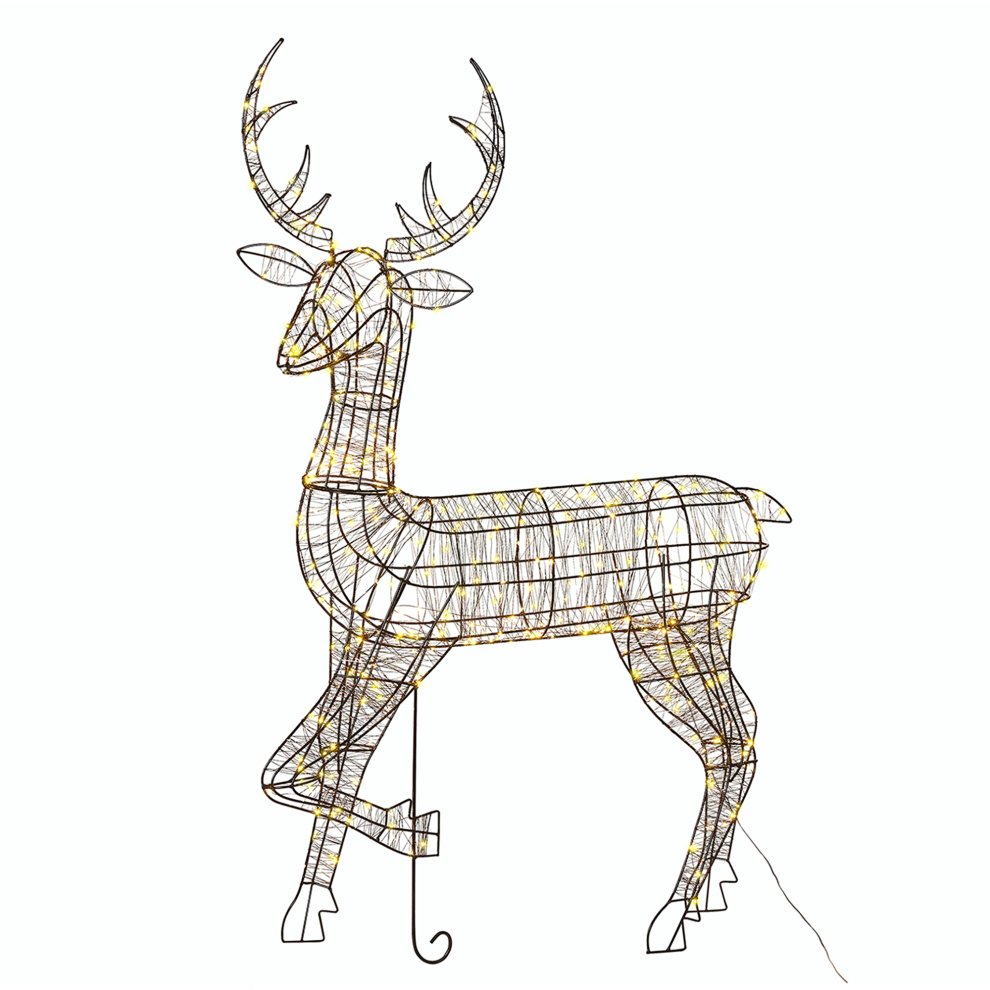 Outdoor LED Decoration Reindeer 128 cm Black MAHLATTI