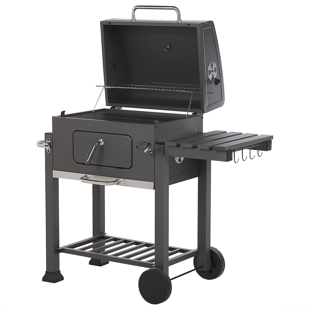 Charcoal BBQ Grill PAVLOF Metal Black