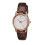 Armani ARMANI WOMEN'S WATCH AR1813 BROWN STRAP BEIGE DIAL ROSE GOLD CASE 1
