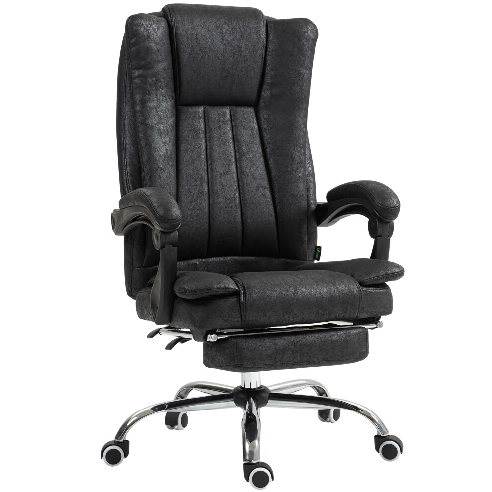 Vinsetto Executive Office Chair Computer Desk Chair For Home w/ Footrest, Black