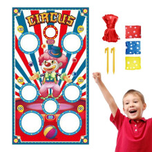 (clown) Bean Bag Toss Game Clown Toss Game Cartoon Toss Toy For Nursery Kindergarten Cute Throw Toy For Boys & Girls