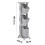 Living And Home 4-Tier Storage Rack Laundry Basket with Wheels 6