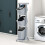 Living And Home 4-Tier Storage Rack Laundry Basket with Wheels 1