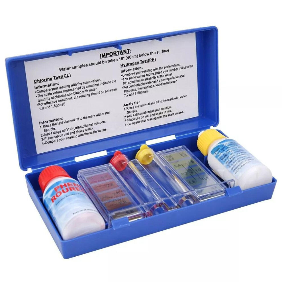 PH Chlorine Water Kit Tester Hydrotool Testing Kit Swimming Pool Hydroponics Aquarium Accessories
