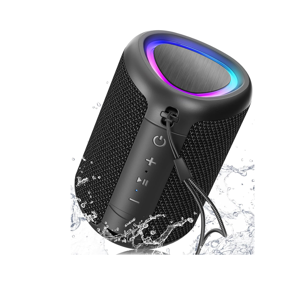 Chronus Portable Bluetooth Speaker With Lights,Powerful Crystal Clear Sound,Ipx5 Waterproof,All Day Playtime,Aux&Tf-Card Input,Bluetooth 5.3,Tws 6976919899810
