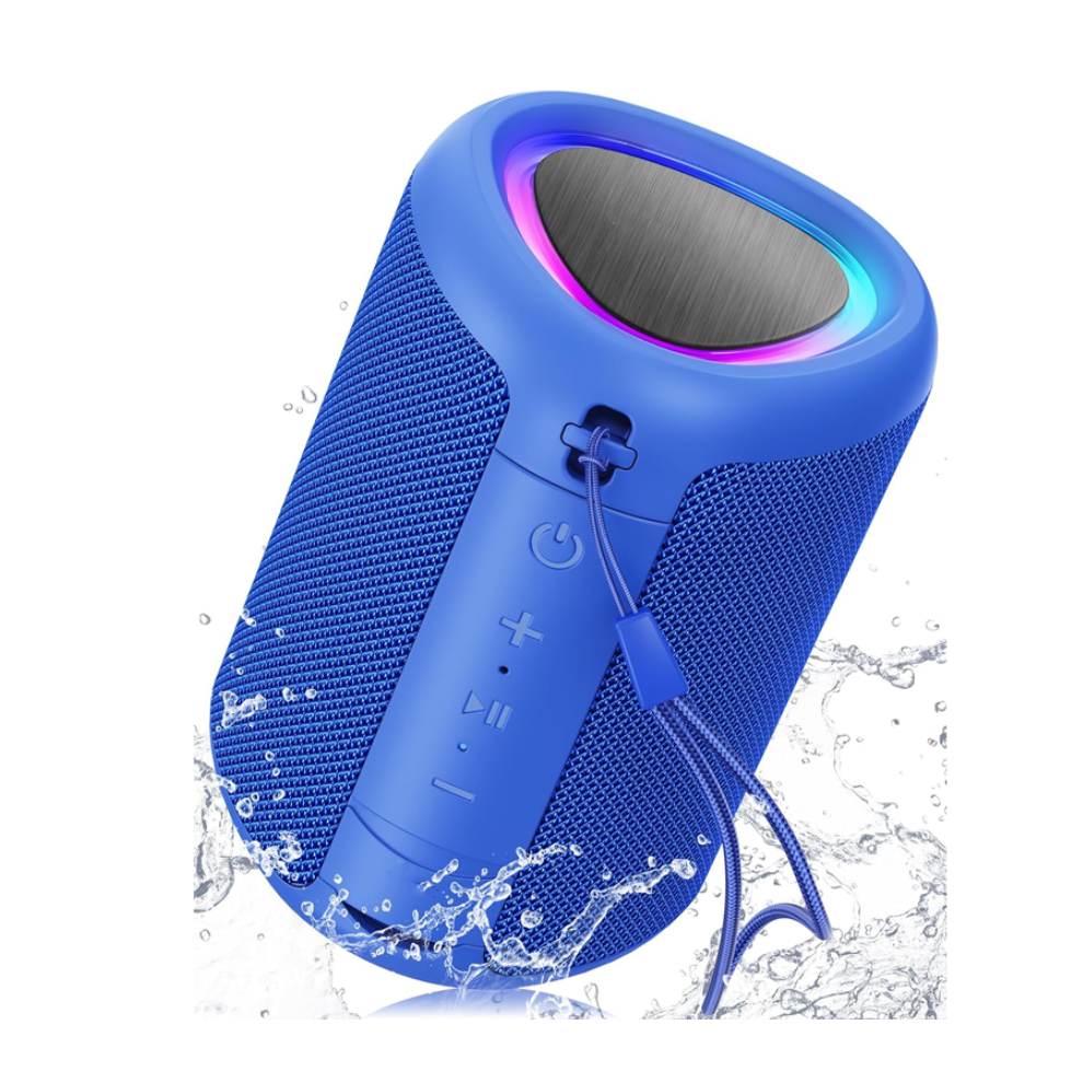 Chronus Portable Bluetooth Speaker With Lights,Powerful Crystal Clear Sound,Ipx5 Waterproof,All Day Playtime,Aux&Tf-Card Input,Bluetooth 5.3,Tws 6976919899827