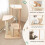 Casart Wood Cat Tree Multi-level Cat Tower Activity Center Sisal ScratchBoard 6