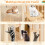 Casart 126cm Tall Solid Wood Cat Tree Home 4-Tier Cat Tower w/Beech Post 7