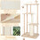 Casart 126cm Tall Solid Wood Cat Tree Home 4-Tier Cat Tower w/Beech Post 8