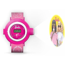 Barbie Projection Digital Watch for Girls - 10 Images, 5 Functions, Ages 3+, Pink (BBRJ13)