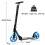 Costway Foldable and Adjustable Kick Scooter with LED Lights - Blue 2