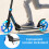 Costway Foldable and Adjustable Kick Scooter with LED Lights - Blue 7