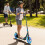 Costway Foldable and Adjustable Kick Scooter with LED Lights - Blue 10