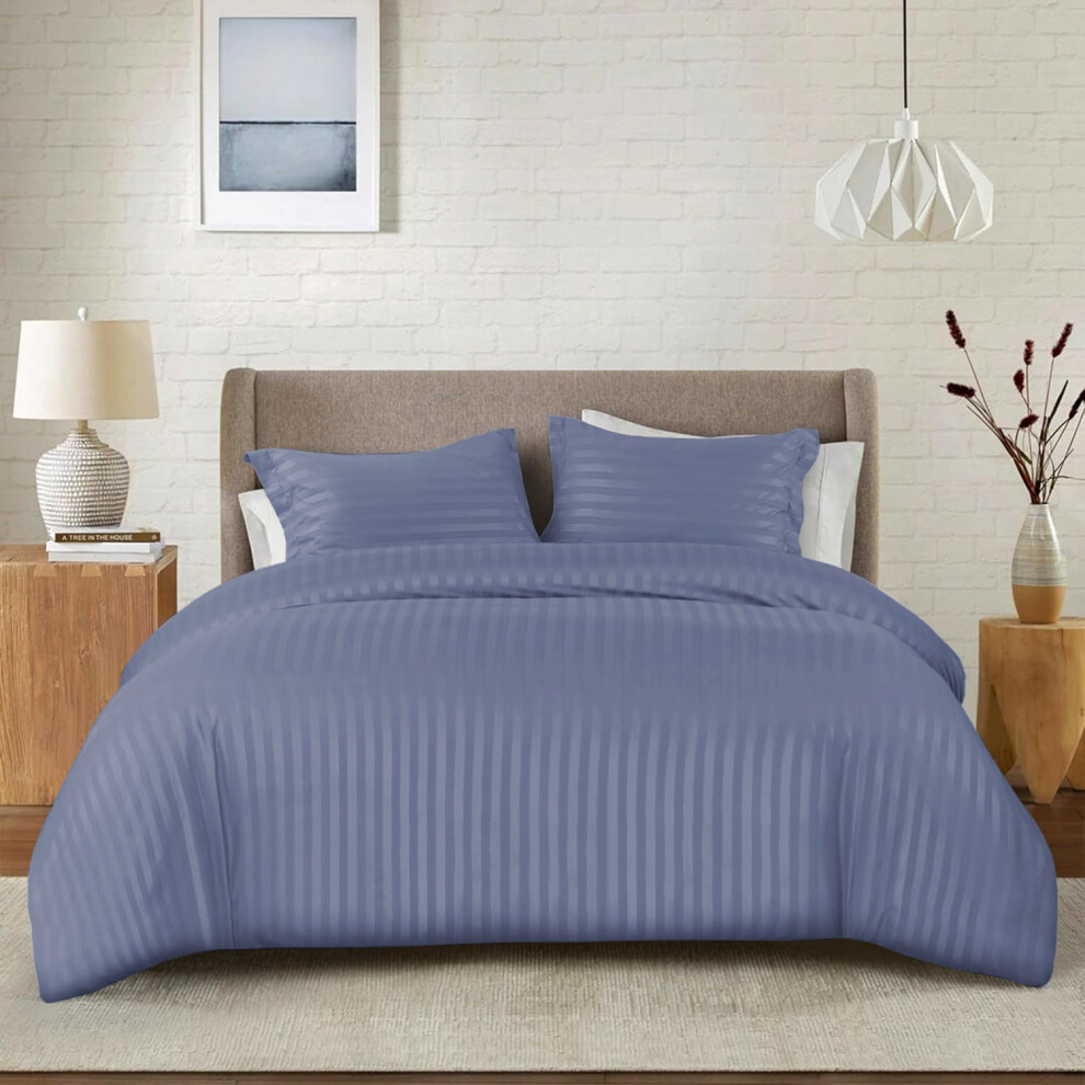 (WASHED BLUE - DUVET COVER SET, DOUBLE SIZE DUVET COVER (200x200 CM)) Moonlight Bedding Duvet Cover Set On Sale