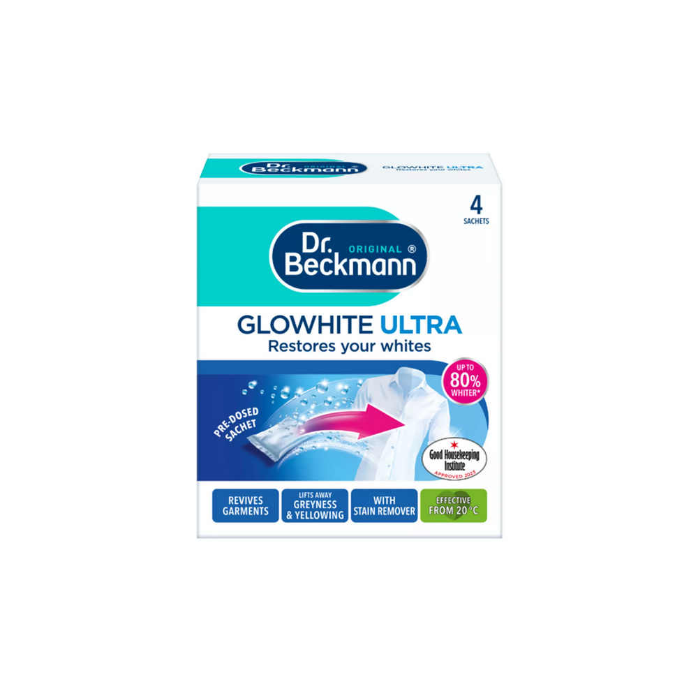 Dr Beckmann Glowhite Ultra Fabric Whitener 4 x 40g Sachets