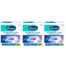 3 x Dr Beckmann Glowhite Ultra Fabric Whitener 4 x 40g Sachets
