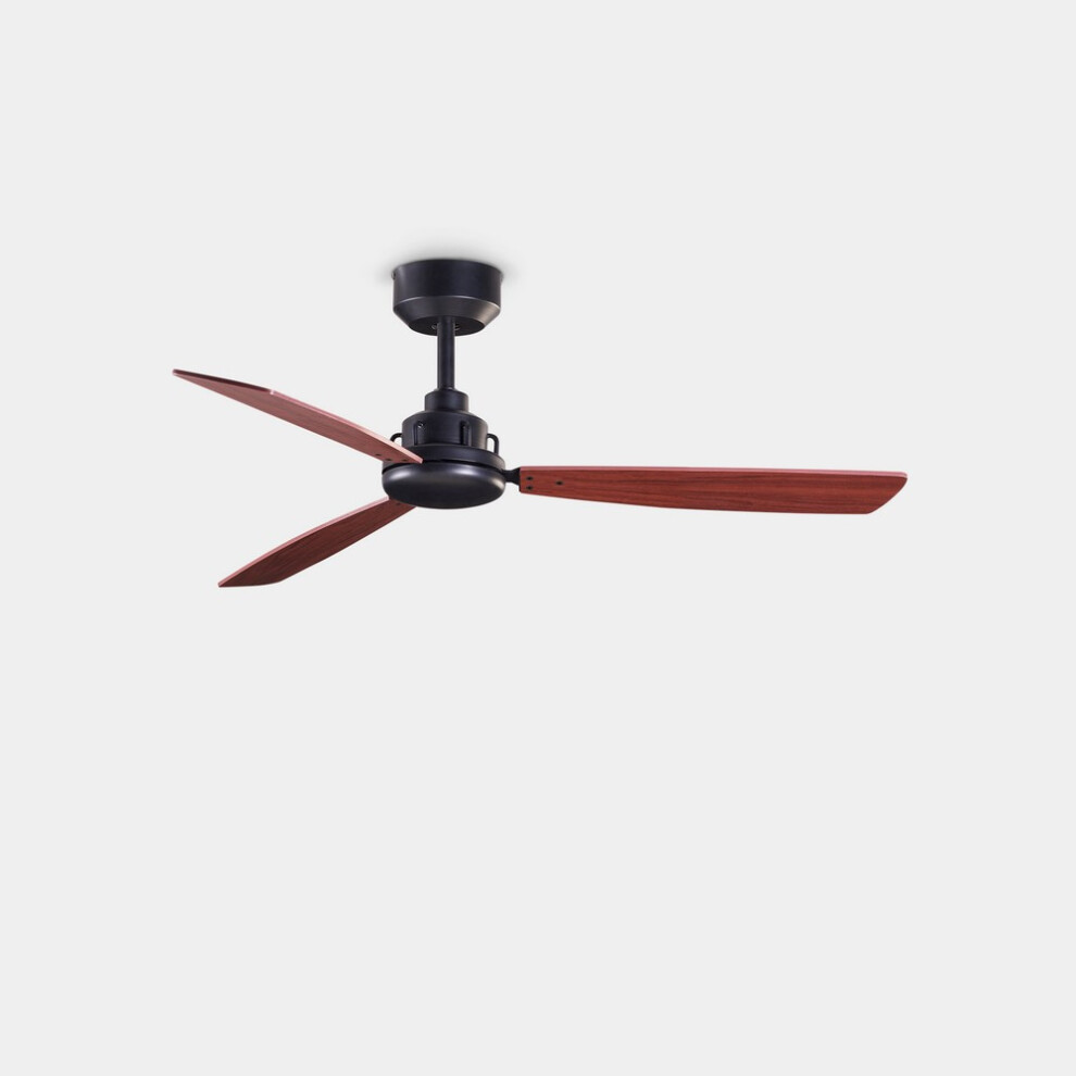 LEDS C4 Xaloc 1000mm 3 Blade 100cm Ceiling Fan Metallic Black, Mahogany