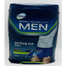 TENA mens Tena Men Active Fit Panties for incontinence, Blue, Large X-Large Pack of 8