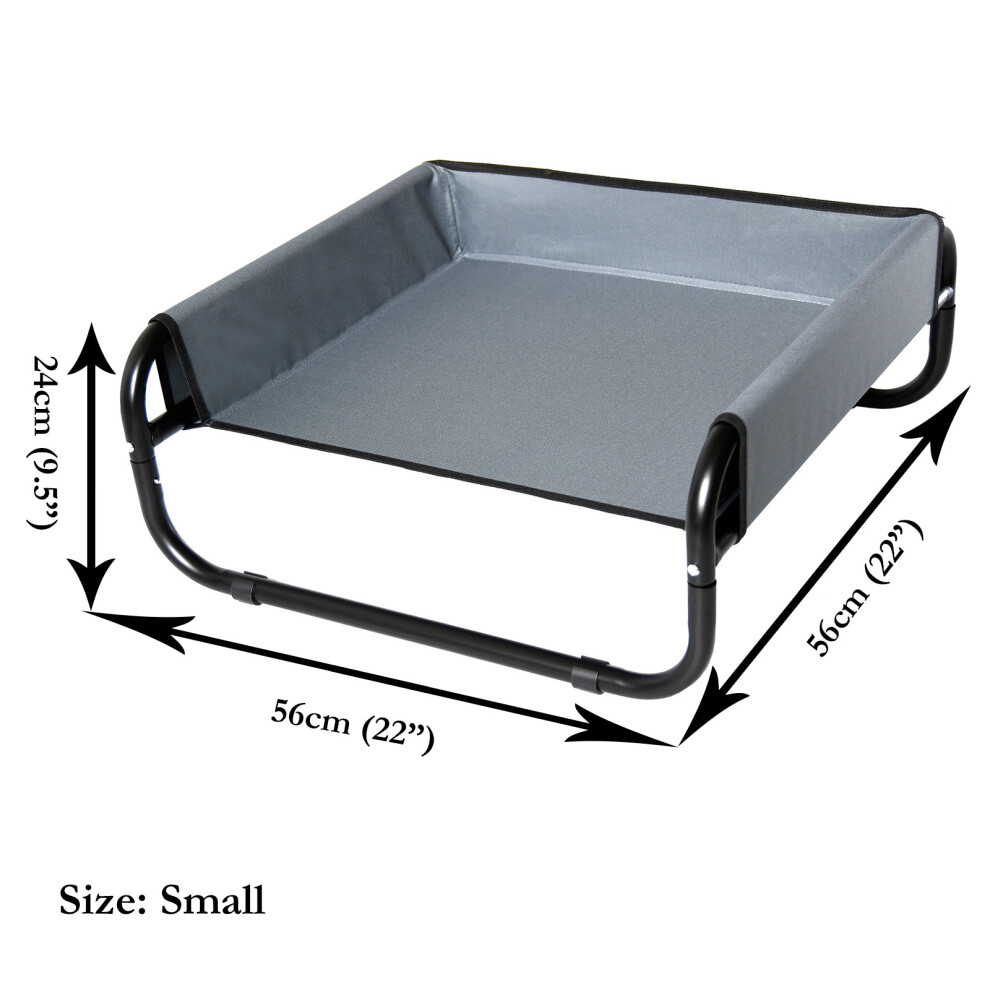 Small Elevated Pet Dog Bed Cat Raised Sides Camping Cot Indoor Outdoor