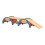 Living And Home (Blue+Orange) Indoor Climbing Frame Set with Two Dual-Sided Slides 1