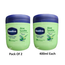 2 x Vaseline Intensive Care Body Cream with Aloe Extract 400ml
