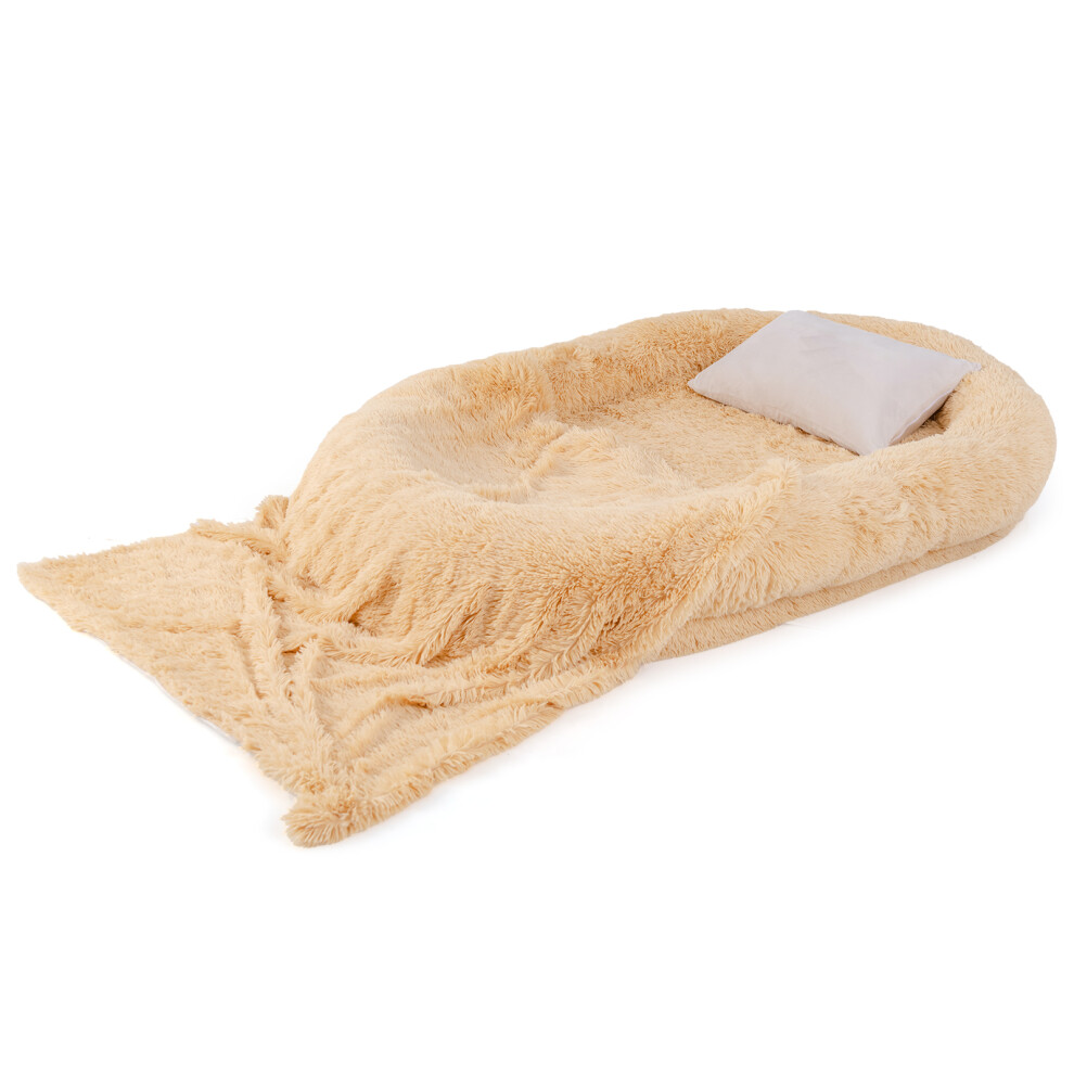 Human Dog Bed Giant Human-sized Dog Bed Fits People Pets w/ pillow