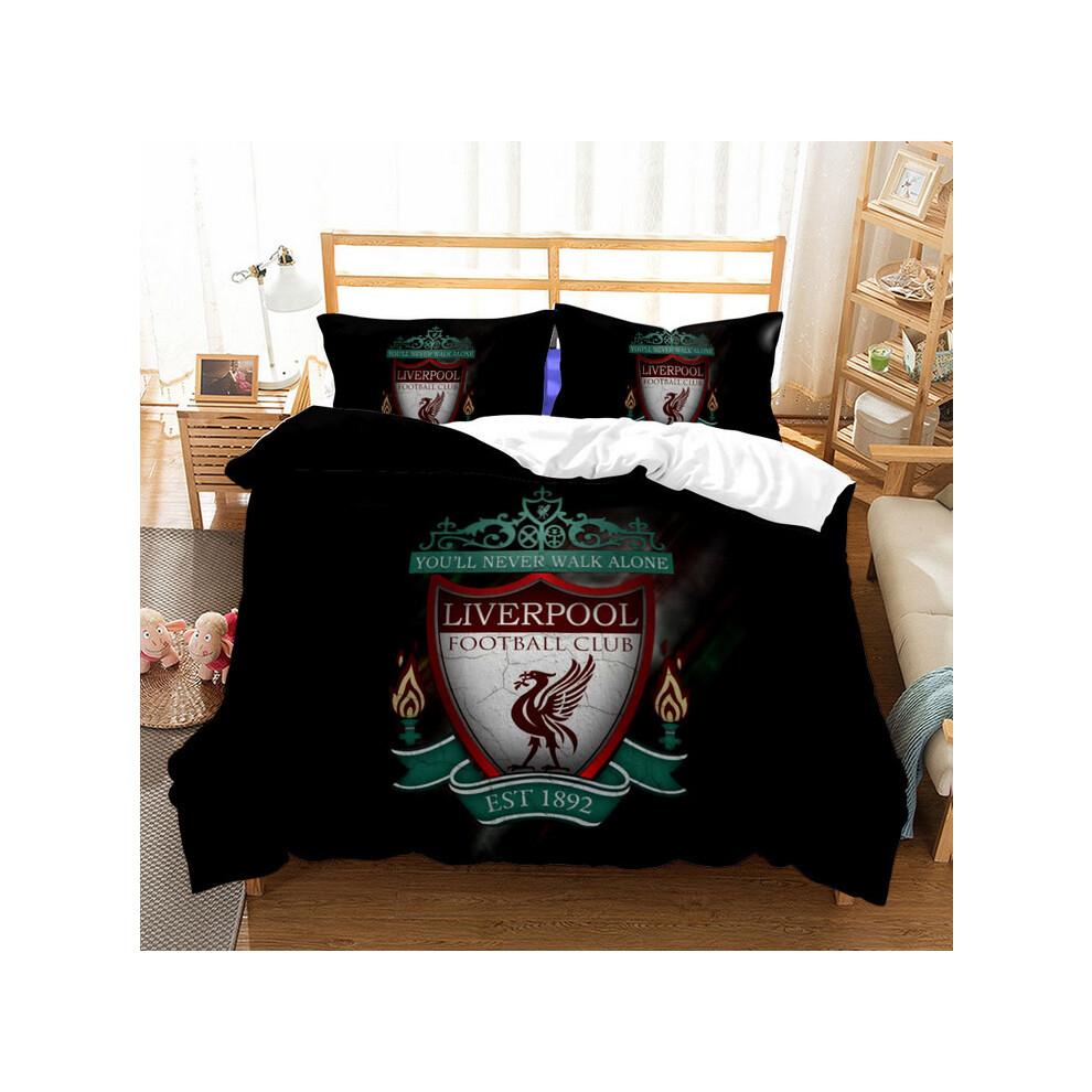 (2Pcs 90*200cm) Gift For Liverpool Fans Bedding Duvet Cover Set