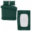 Imperial Rooms (Green Emerald, Single) 4 Piece Duvet Covers Bedding Set Fitted Bed Sheets 2