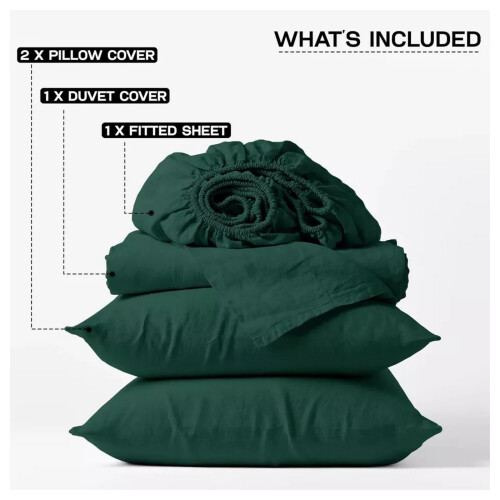 Imperial Rooms (Green Emerald, Super King) 4 Piece Duvet Covers Bedding Set Fitted Bed Sheets 1