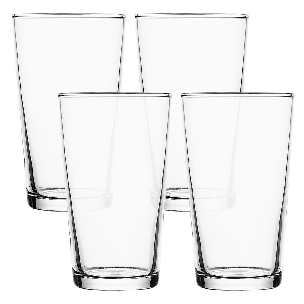 (4) 570ml Tempered Pint Glass Beer Drinking Glasses