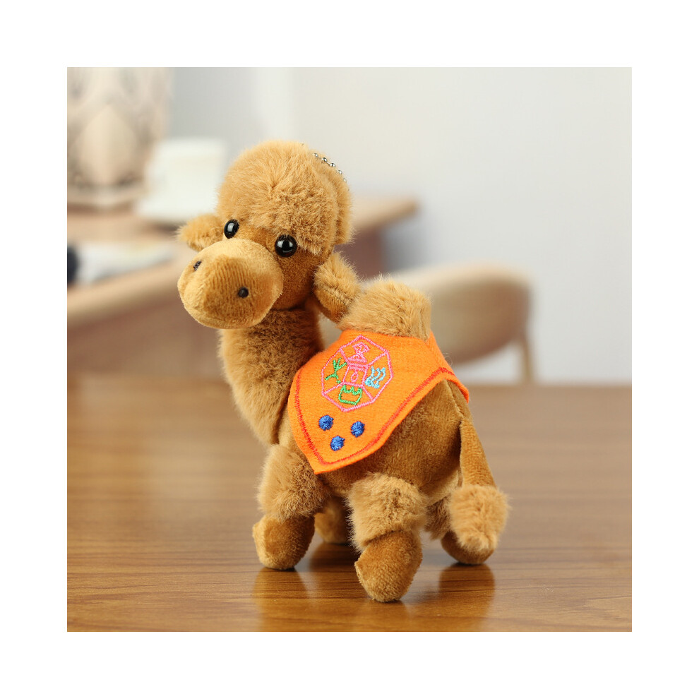 (Orange) Adorable Desert Camel Plush Toy Short Plush Stuffed Animal Souvenir 15cm For Kids