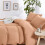 (Peach, Single) Duvet Cover Set with Fitted Sheet & Pillowcases 2