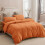 (Rust, Single) Duvet Cover Set with Fitted Sheet & Pillowcases 2