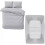 (Silver, Double) Duvet Cover Set with Fitted Sheet & Pillowcases 2