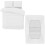 (White, Double) Duvet Cover Set with Fitted Sheet & Pillowcases 2