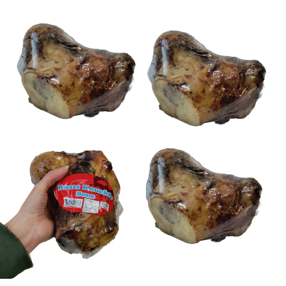 4x Whole Roast Knuckle Bone Dog Treat Bone 100 Percent Beef Bone