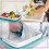 (Turquoise) Collapsible Washing Up Bowl Dish Drainer Draining Folding Kitchen Camping 7