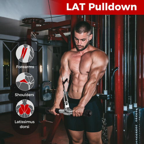 Costway Cable Machine Attachment Set LAT Pulldown Attachments Home Gym 1
