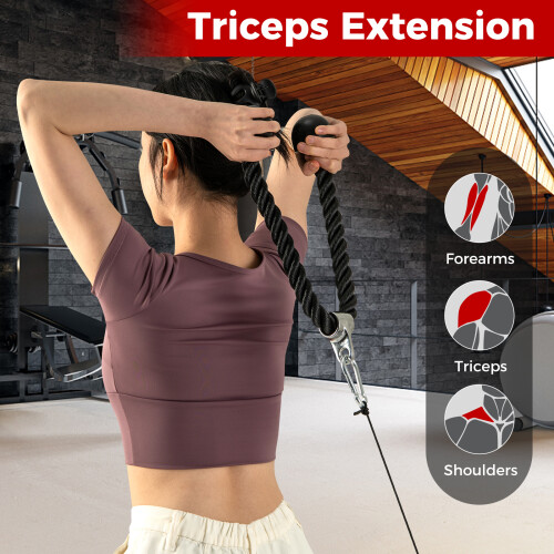 Costway Cable Machine Attachment Set LAT Pulldown Attachments Home Gym 2