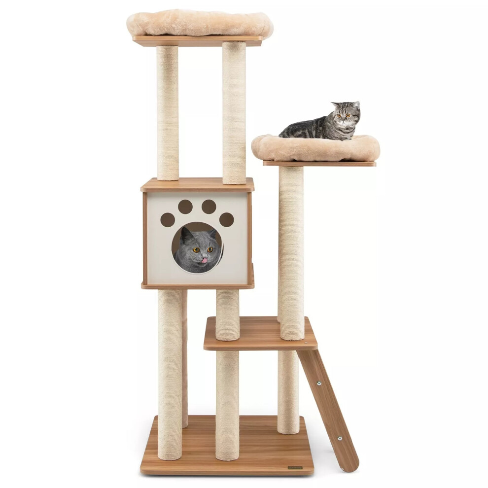 5-tier Cat Tree Condo Cat Play Tower Activity Center Scratching Posts