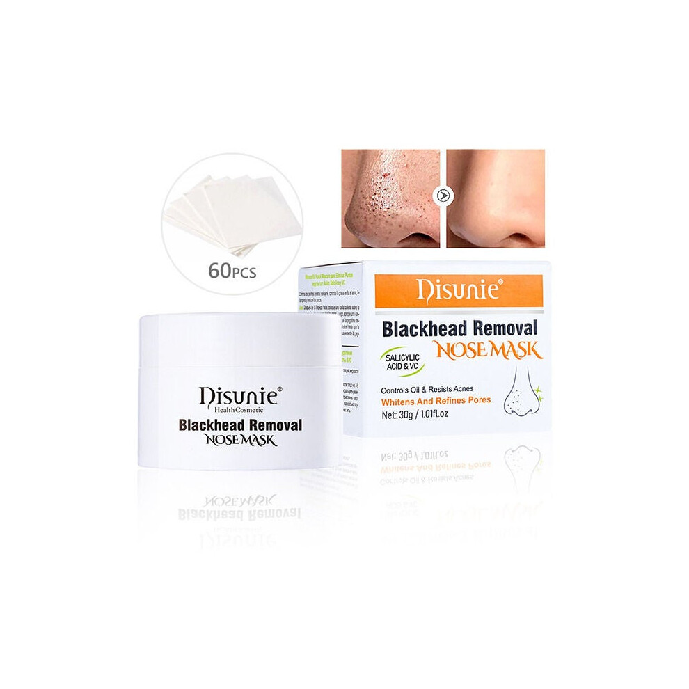 Disunie Blackhead Remover Mask, Nose Plants Pore Strips, Pore Cleanser Purifying Peel off Face Mask With 60 PCS Strips,