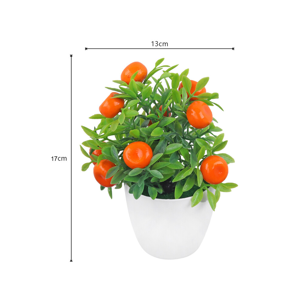 (orange) Buy5get2 free Artificial Plant Bonsai Orange Pomegranate Fruit Tree Window-image-OPC-PF5NGXJ-NEW