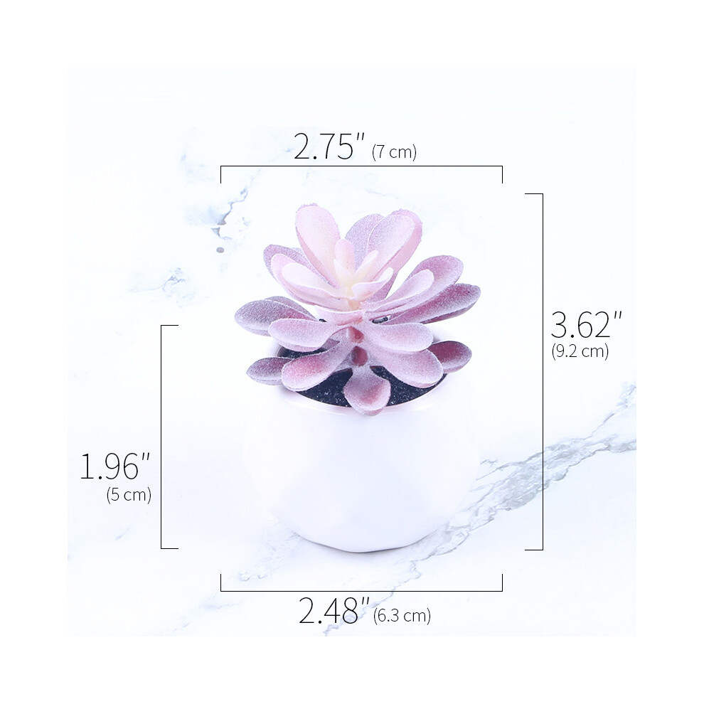 (5, Pot with plant) Buy5get2 free Pink Flocking Artificial Succulents Plants With Pot For-image-OPC-PF5NHP7-NEW