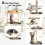 Casart Wooden Cat Tower Modern Cat Tree Tower Multi-level Cat Play Center 8