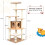 Casart Wooden Cat Tower Modern Cat Tree Tower Multi-level Cat Play Center 2