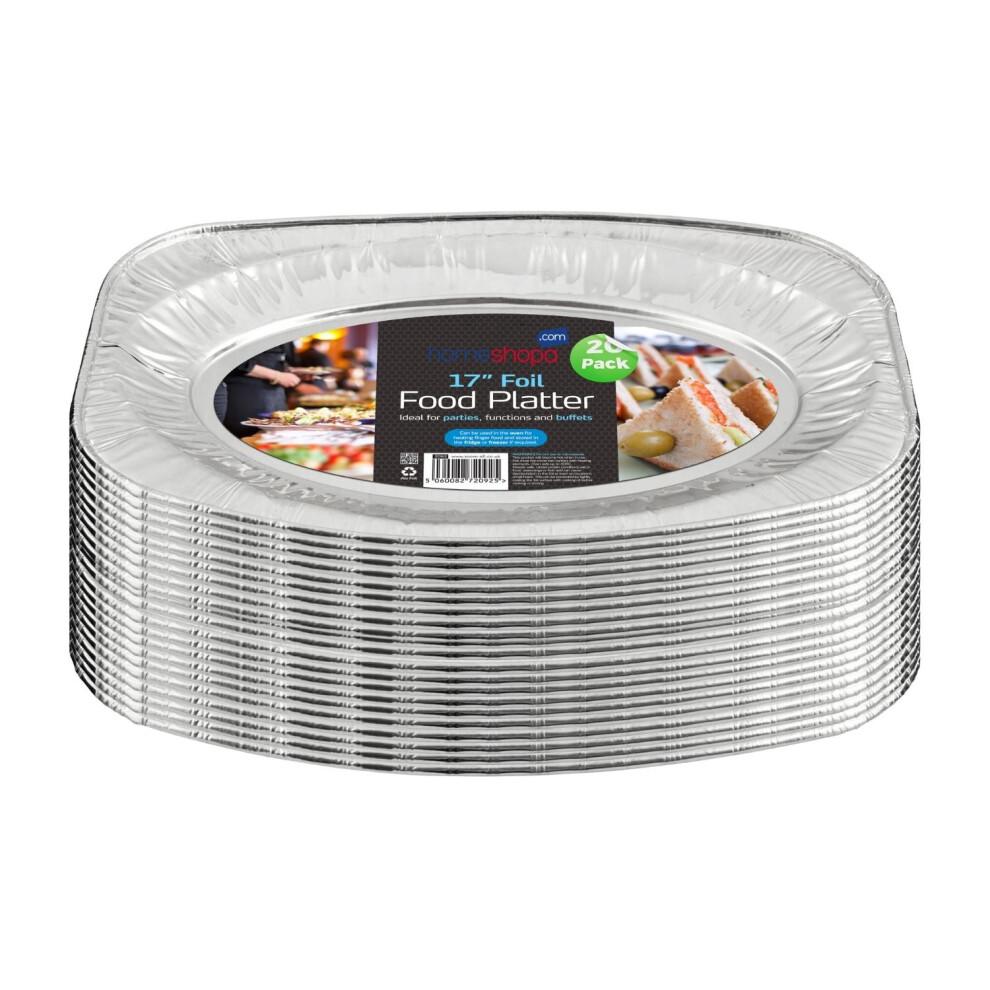 Disposable Aluminium Catering Serving Party Foil Platters 17 inch 20PK