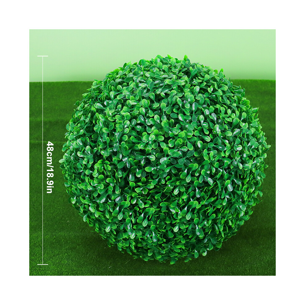 (Peanut 48cm) Artificial Plant Boxwood Topiary BallFaux Plants Decorative Grass Balls